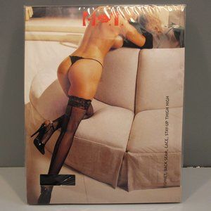 lace/fishnet stay up thigh high